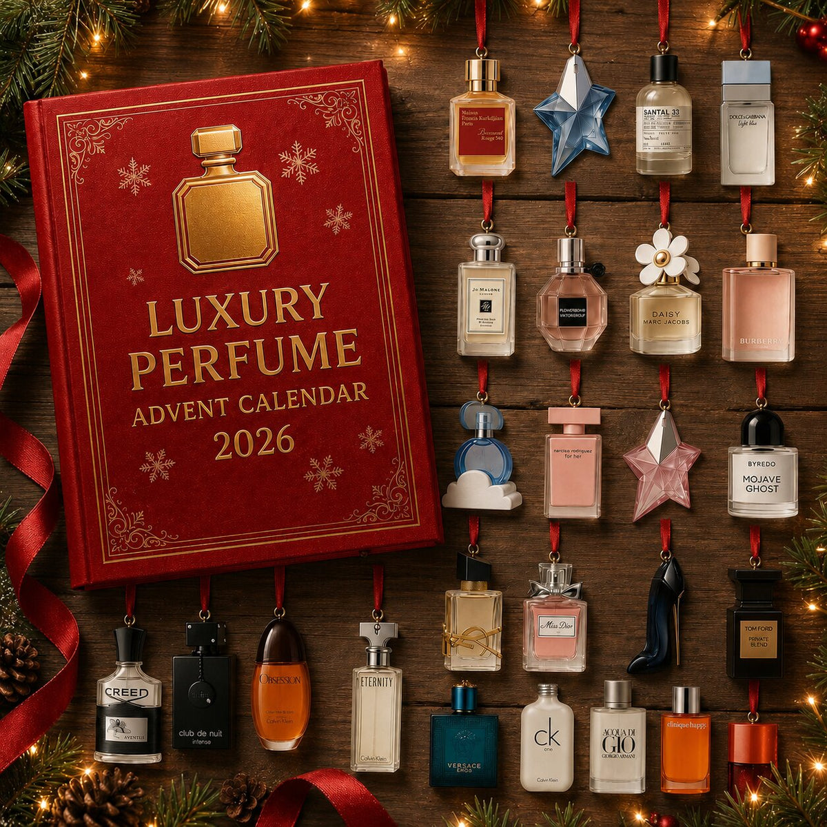 Advent calendar 24 Days Perfume Bottles Christmas Countdown Surprises Gift Set Fragrance Set for Women Holidays | Sansoti