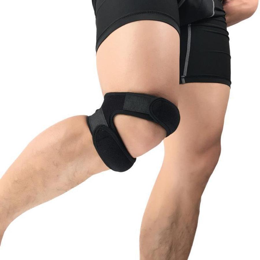Doppelte Kniebandage mit Silikonpolstern zur Unterstützung der Kniescheibe, Schmerzlinderung und Stabilität beim Sport | Sansoti
