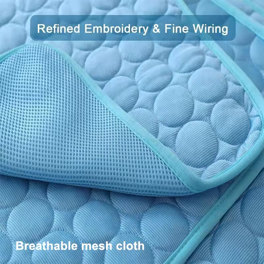 Self-Cooling Pet Mat with Temperature Regulation, No Power Required, Gel-Free, Washable, Comfortable for Dogs and Cats | Sansoti
