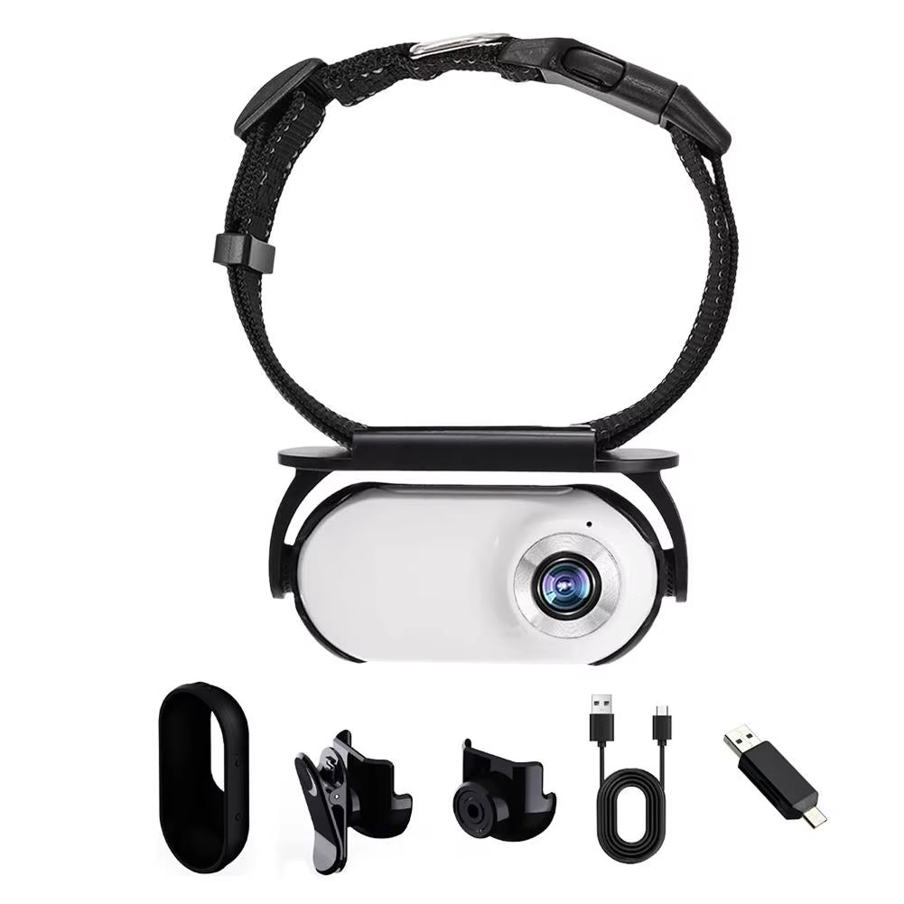 Pet Collar Camera, 1080P HD with Display for Cats and Dogs - Lightweight Action Camera for Pets | Sansoti