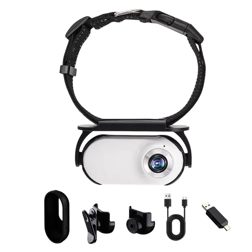 Pet Collar Camera, 1080P HD with Display for Cats and Dogs - Lightweight Action Camera for Pets | Sansoti