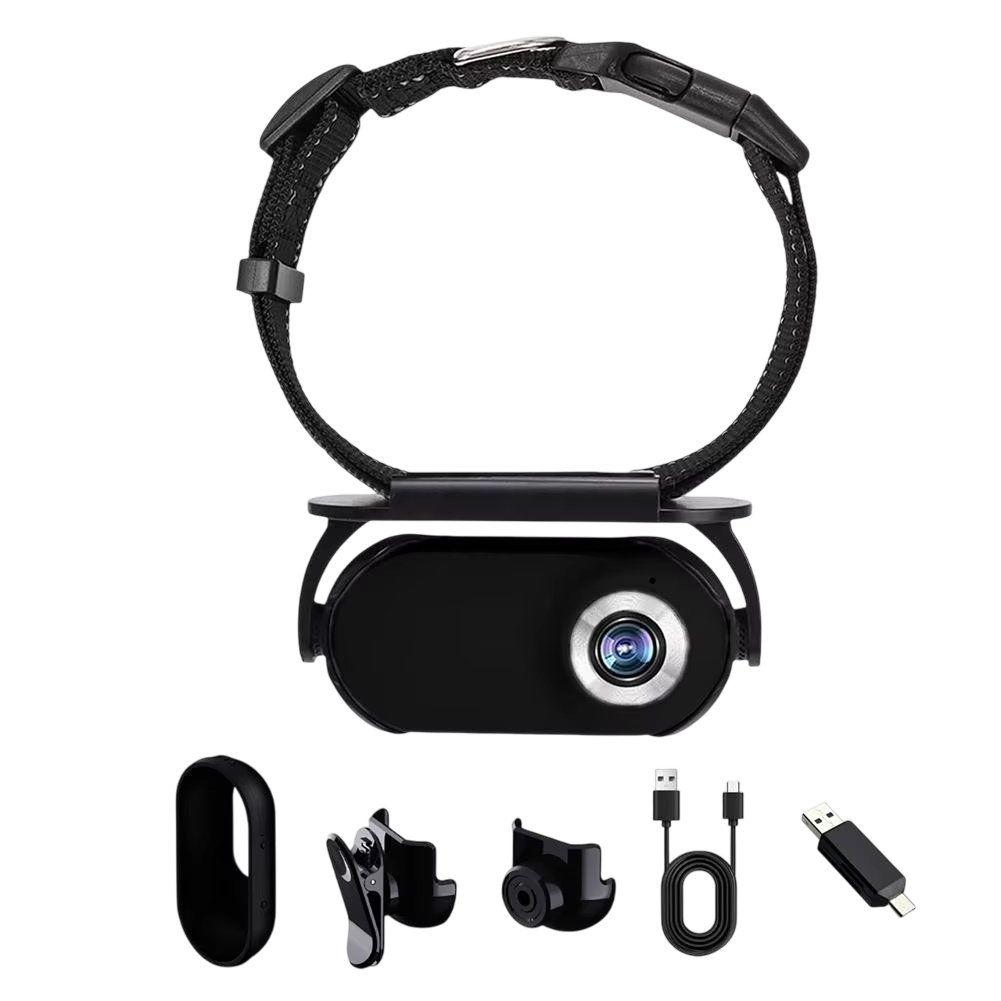 Pet Collar Camera, 1080P HD with Display for Cats and Dogs - Lightweight Action Camera for Pets | Sansoti