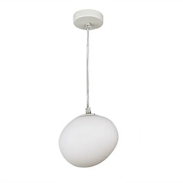 Hängelampe Handgeblasen Glas Minimalistisch Milchweiß Wohnzimmer Esszimmer E27 Warmweiß | Restfield
