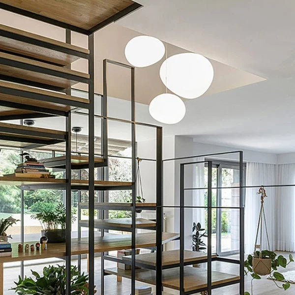 Hängelampe Handgeblasen Glas Minimalistisch Milchweiß Wohnzimmer Esszimmer E27 Warmweiß | Restfield