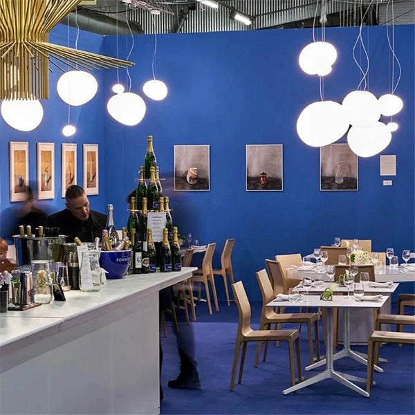 Hängelampe Handgeblasen Glas Minimalistisch Milchweiß Wohnzimmer Esszimmer E27 Warmweiß | Restfield