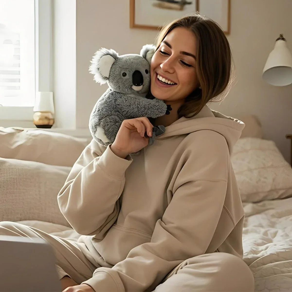 Pluche Koala Knuffel Grijs 30cm Rustgevend Kameraccessoire Kinderen Decoratief Slaapkamer Babykamer Zacht | Sansoti