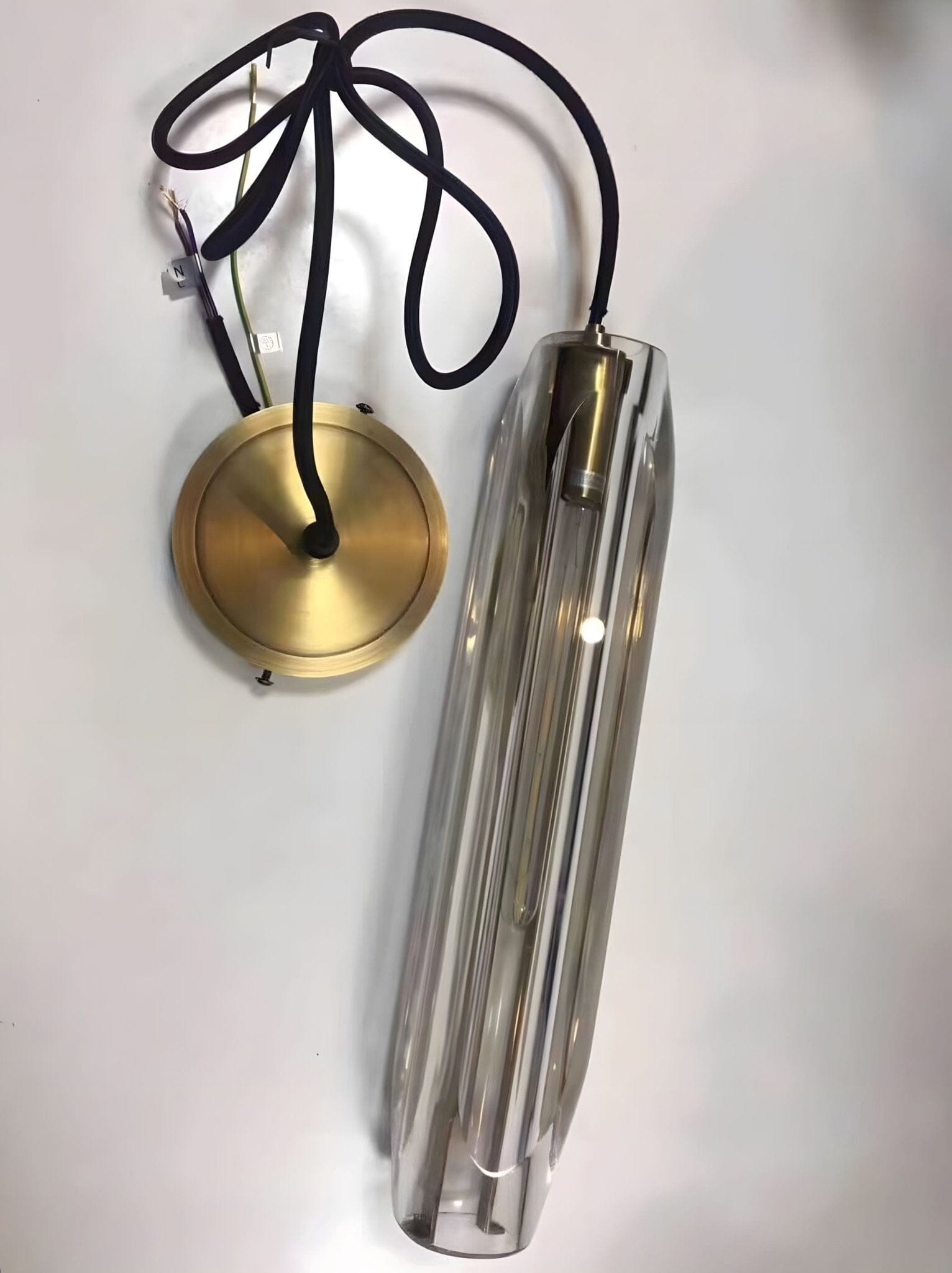 Post Moderne Messing Hanglamp Met K9 Kristal En Verstelbare Kabel | Sansoti
