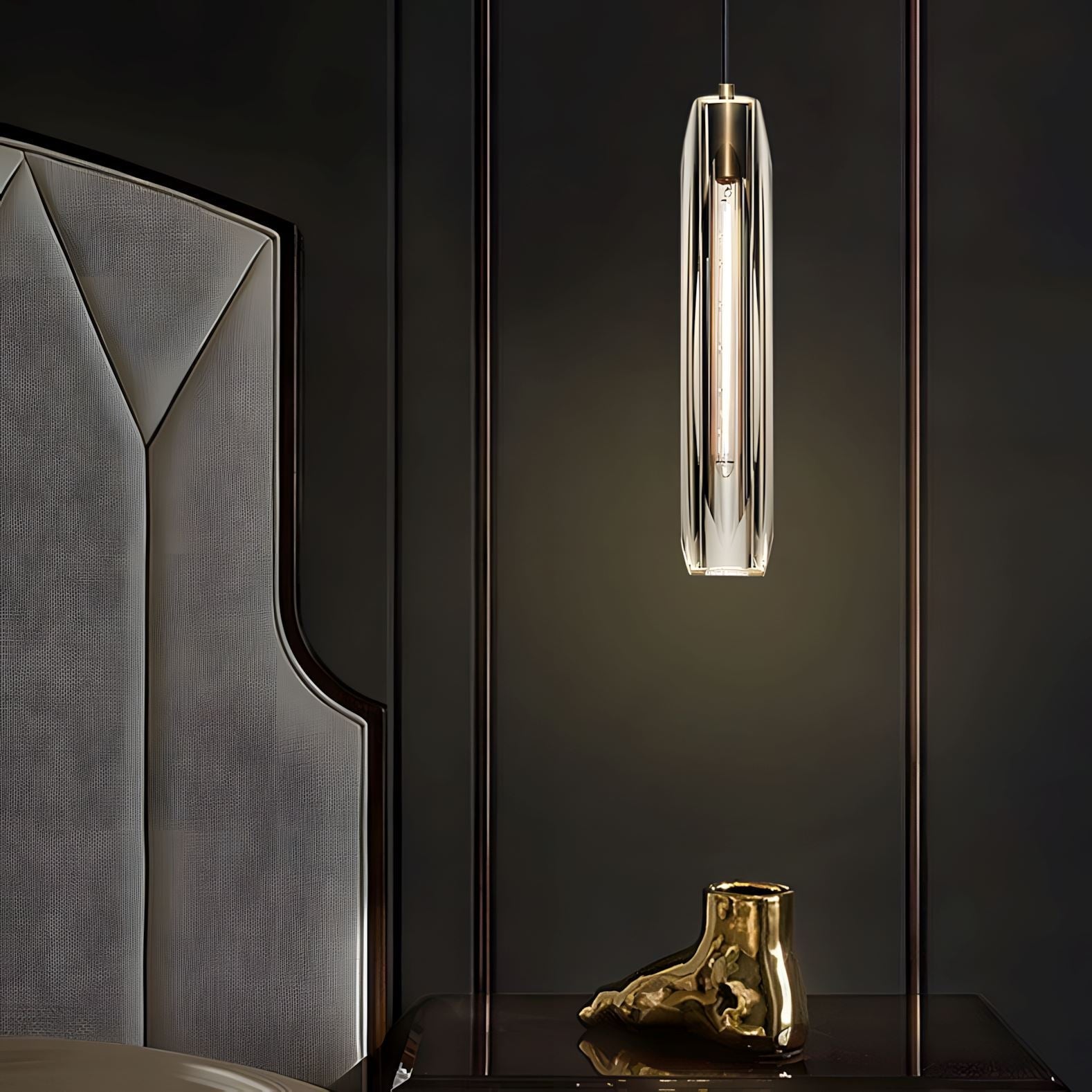 Post Moderne Messing Hanglamp Met K9 Kristal En Verstelbare Kabel | Sansoti
