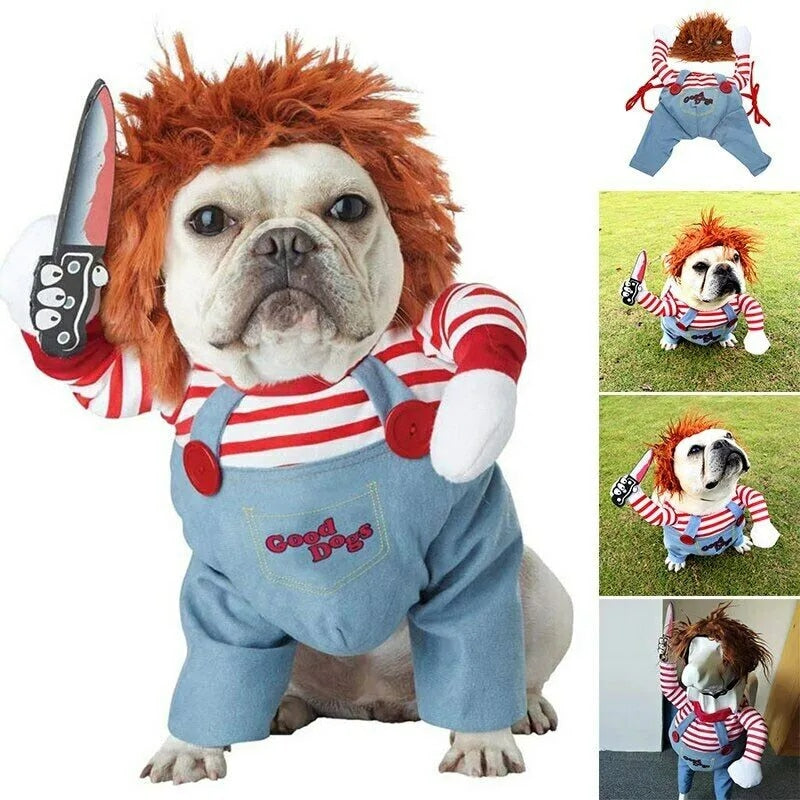 Animal Costume Horror Film Character for Dogs and Cats Halloween Theme Party Fancy Dress Pet | Sansoti
