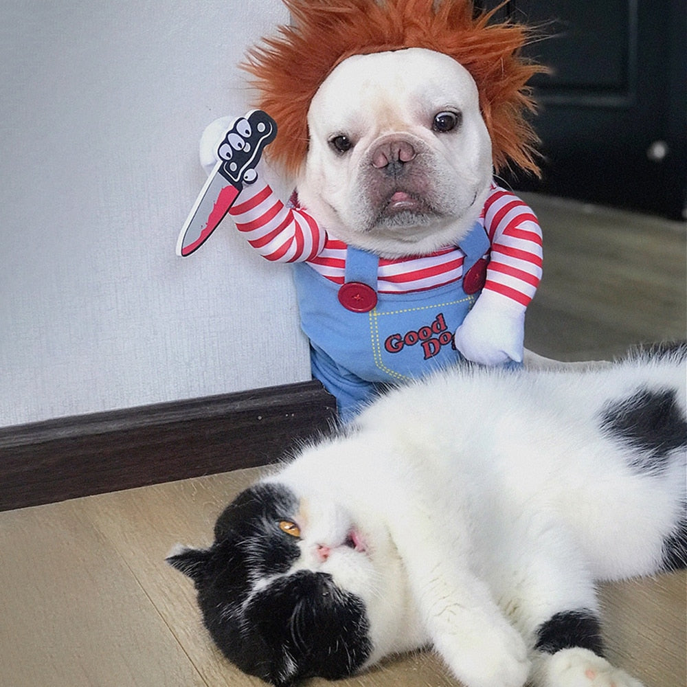 Animal Costume Horror Film Character for Dogs and Cats Halloween Theme Party Fancy Dress Pet | Sansoti