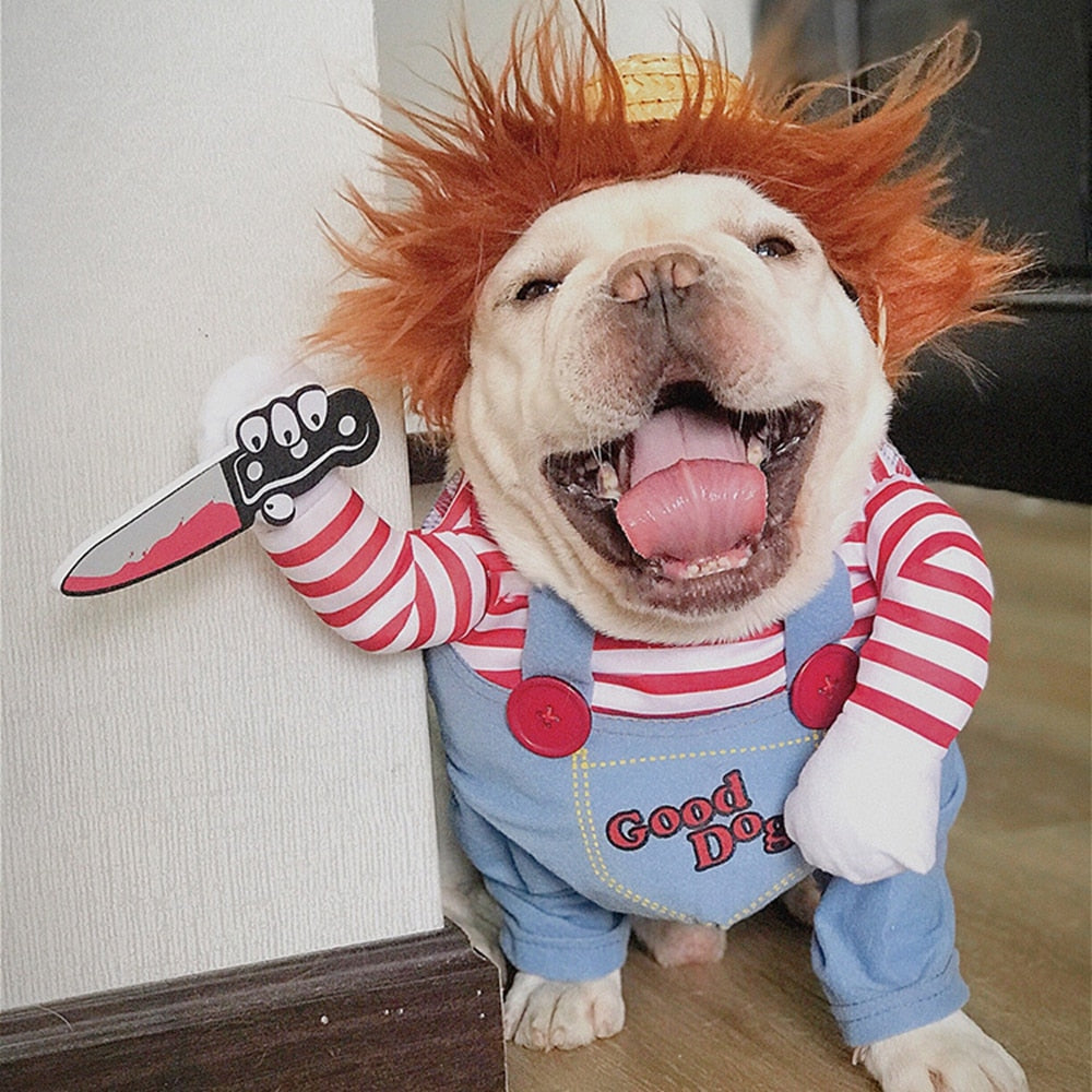 Animal Costume Horror Film Character for Dogs and Cats Halloween Theme Party Fancy Dress Pet | Sansoti