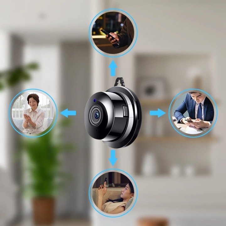 Discreet HD Beveiligingscamera 1080p met Magnetische Montage Draadloos Wifi Nachtzicht Bewegingsdetectie | Sansoti