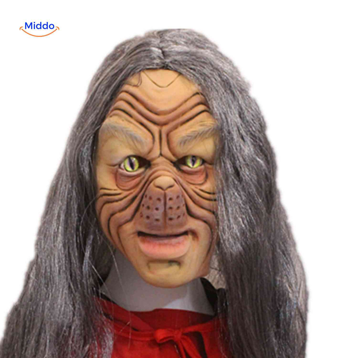 Masque d’horreur avec cheveux synthétiques en latex, masque effrayant pour Halloween, cosplay, fête, carnaval et soirée costumée | Sansoti