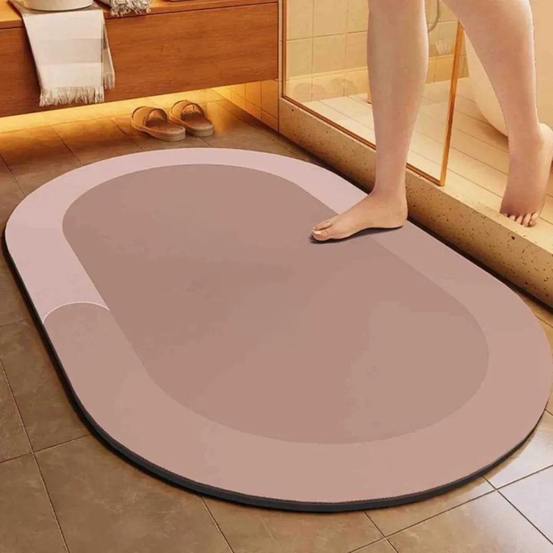 Tapis de bain à séchage rapide antidérapant en terre de diatomée 40-120 cm, salle de bains, douche et toilettes, confortable, sûr et absorbant | Sansoti