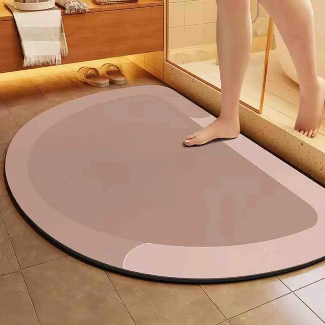 Tapis de bain à séchage rapide antidérapant en terre de diatomée 40-120 cm, salle de bains, douche et toilettes, confortable, sûr et absorbant | Sansoti