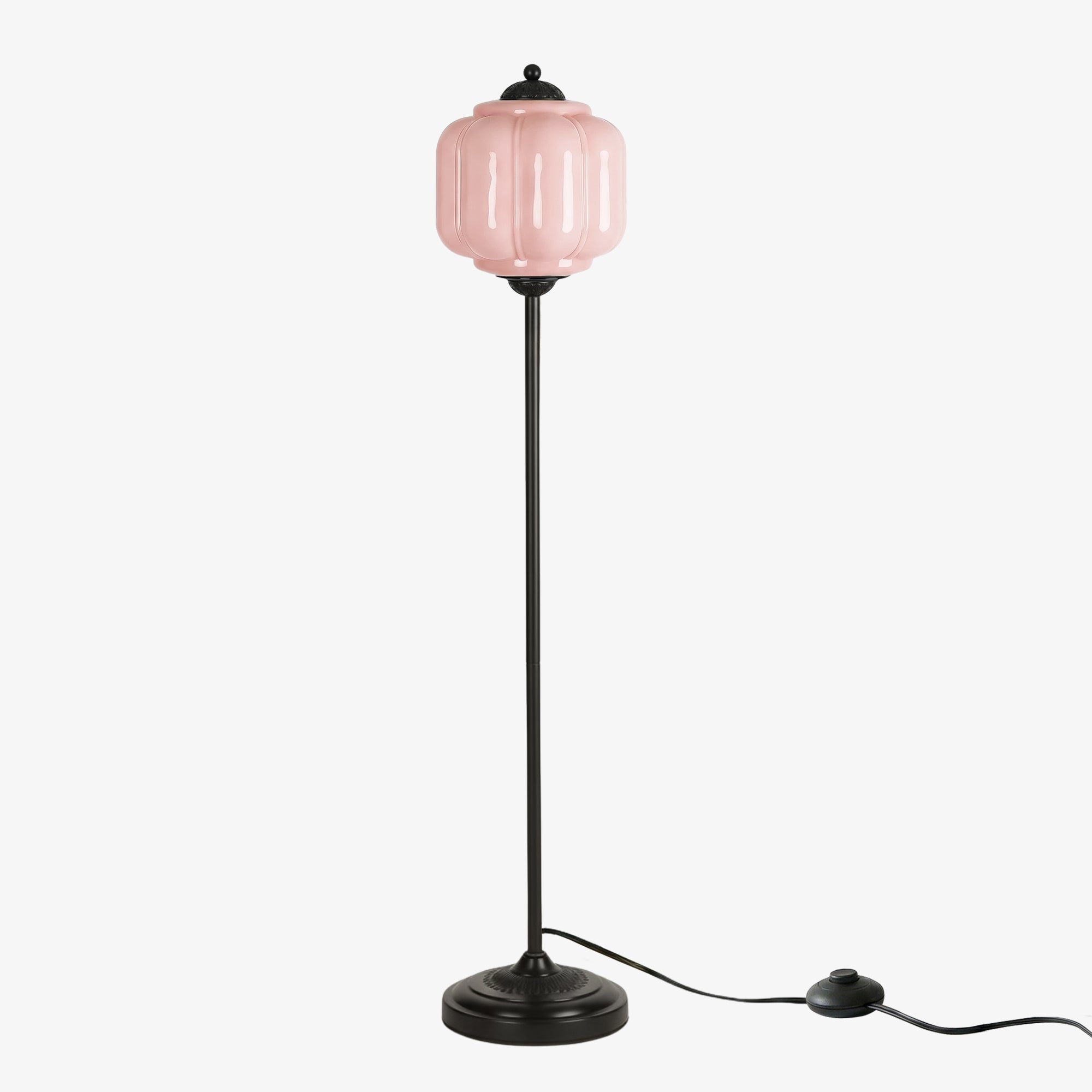 Decoratieve Glazen Pompoen Vloerlamp Retro Organische Stijl Woonkamer Staande Lamp | Sansoti