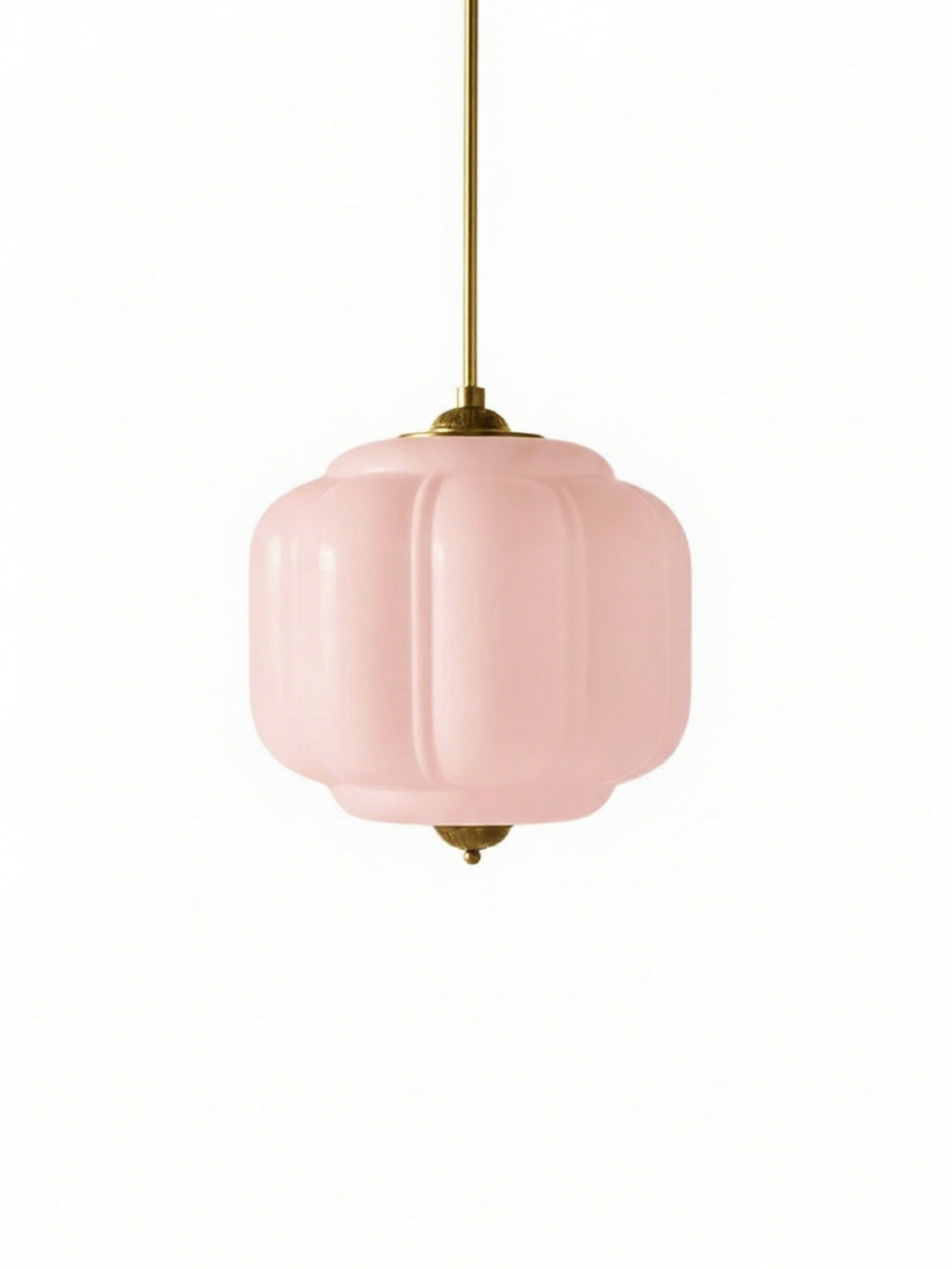 Vintage Kroonluchter met Crèmekleurige Glazen Kappen – Hanglamp in Retro-Stijl voor Eetkamer & Woonkamer | Sansoti