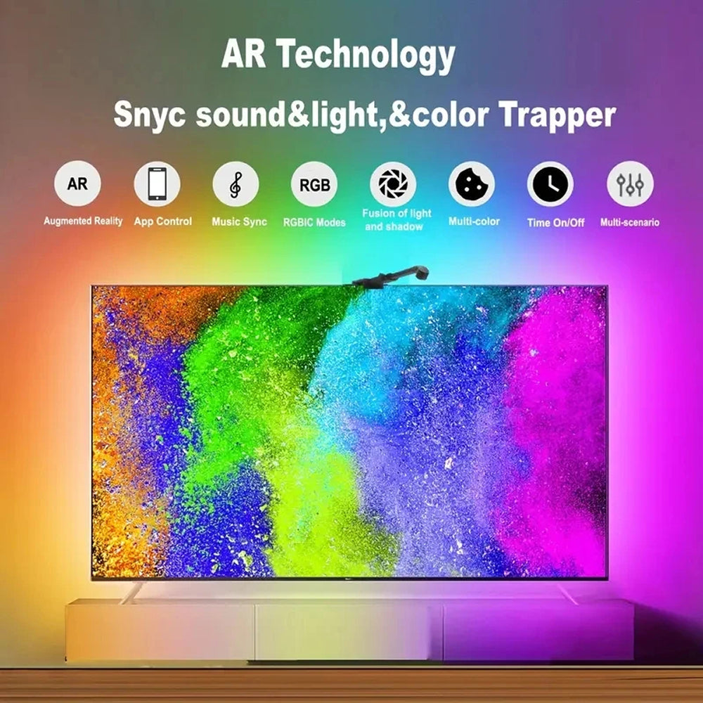 RGB LED Strip voor TV 55-75 inch met Smart Camerasync Muziekmodus App-bediening USB-aansluiting Sfeerverlichting | Sansoti