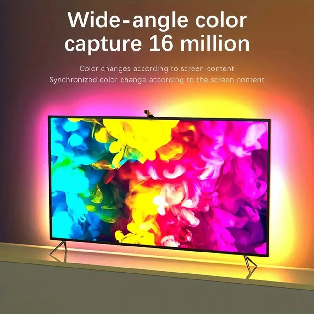RGB LED Strip voor TV 55-75 inch met Smart Camerasync Muziekmodus App-bediening USB-aansluiting Sfeerverlichting | Sansoti