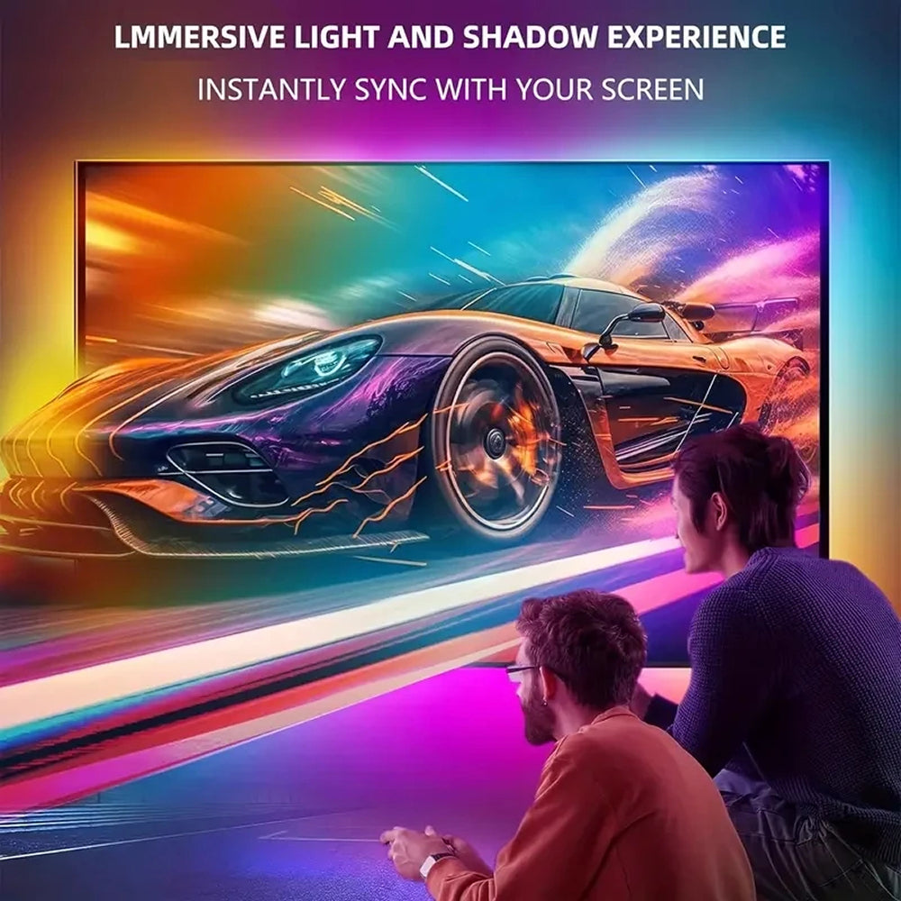 RGB LED Strip voor TV 55-75 inch met Smart Camerasync Muziekmodus App-bediening USB-aansluiting Sfeerverlichting | Sansoti