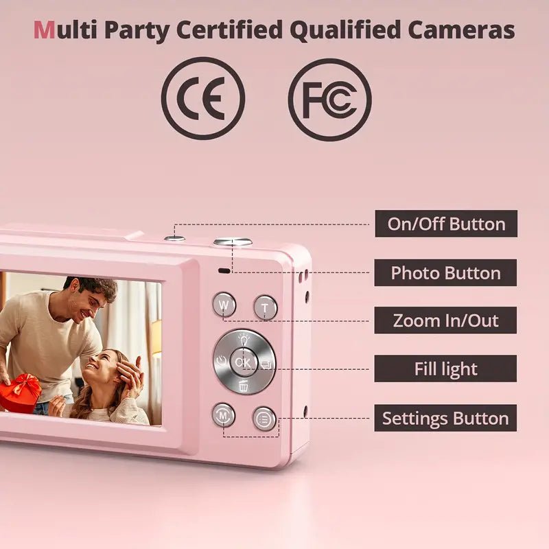 Digitale Retrocamera Full HD Video Foto Compacte Reiscamera Vintage Design Automatische Lichtopname Compact | Sansoti