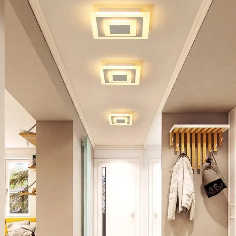 Plafondlamp Vierkant Modern LED Acryl Zwart Wit 20cm Dimbaar | Sansoti