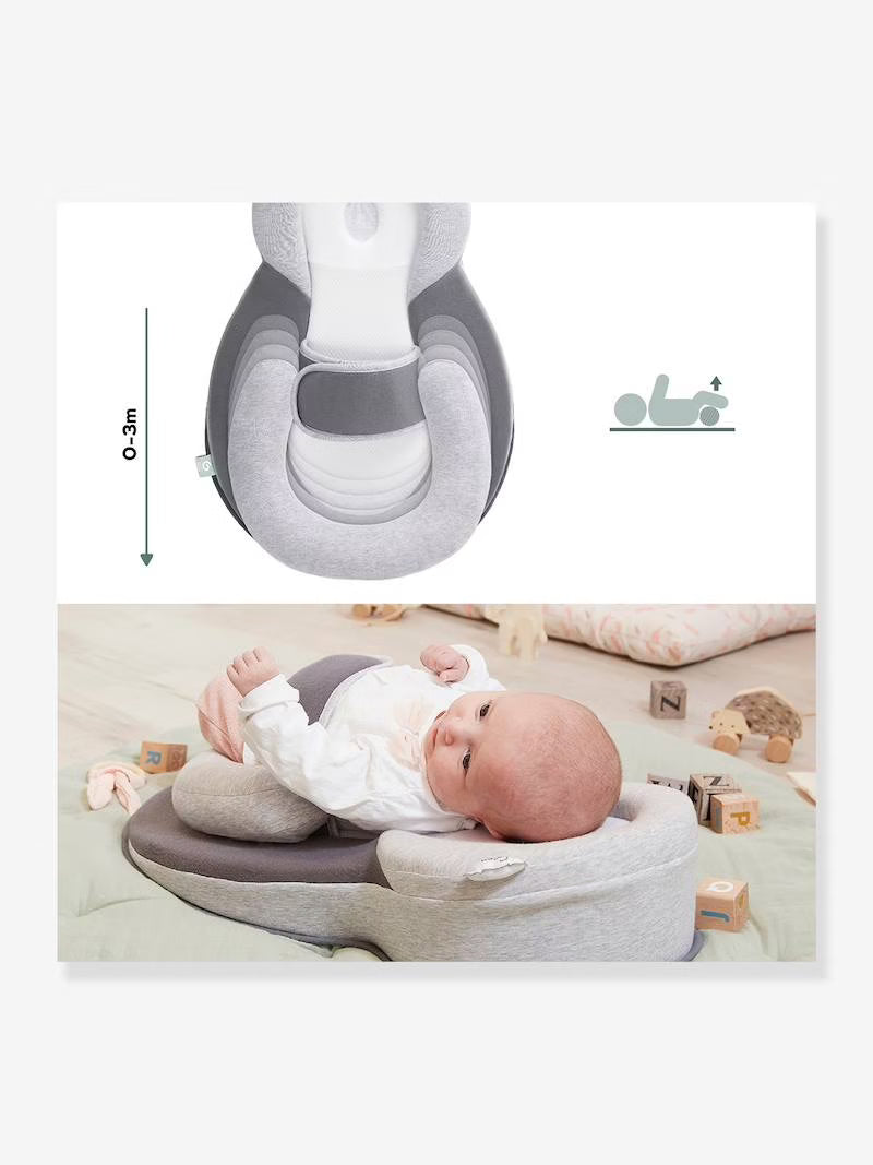 Wigkussen Baby Anti-Reflux 15° Inclinatie Ademend Katoen Afneembare Hoes 58x36cm Grijs Veilig Slapen | Sansoti