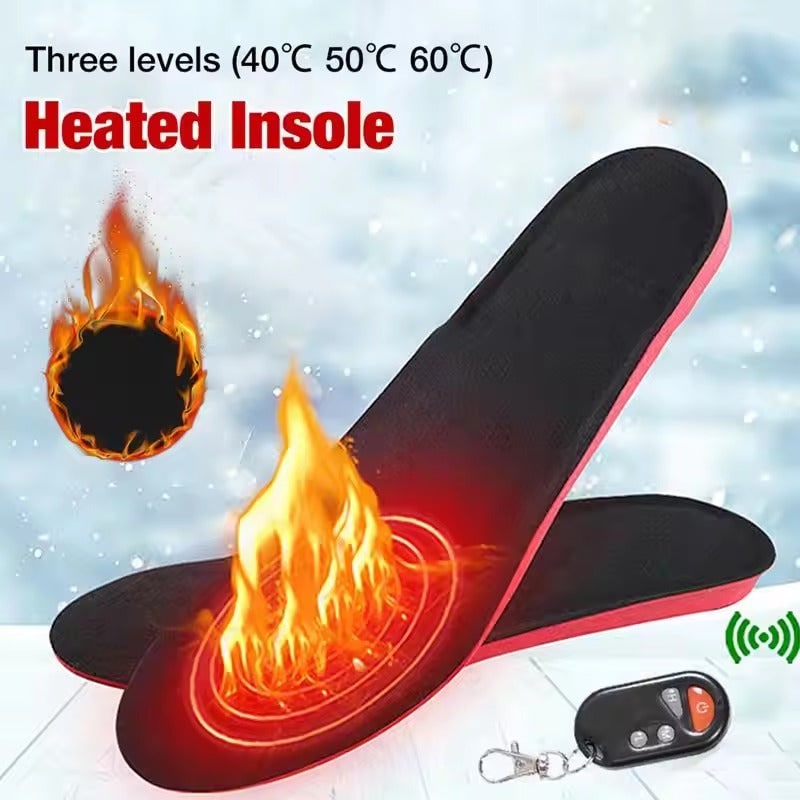 Heated Insoles with Remote Control Rechargeable Arch Support Comfortable Winter Footwear | Sansoti