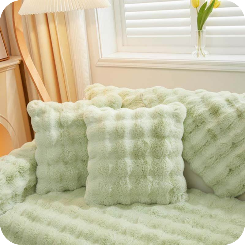 Weicher Plüsch-Möbelbezug Winter-Sofaschutz Rutschfest Kratzfest Haustierschutz Sessel Sofa | Sansoti