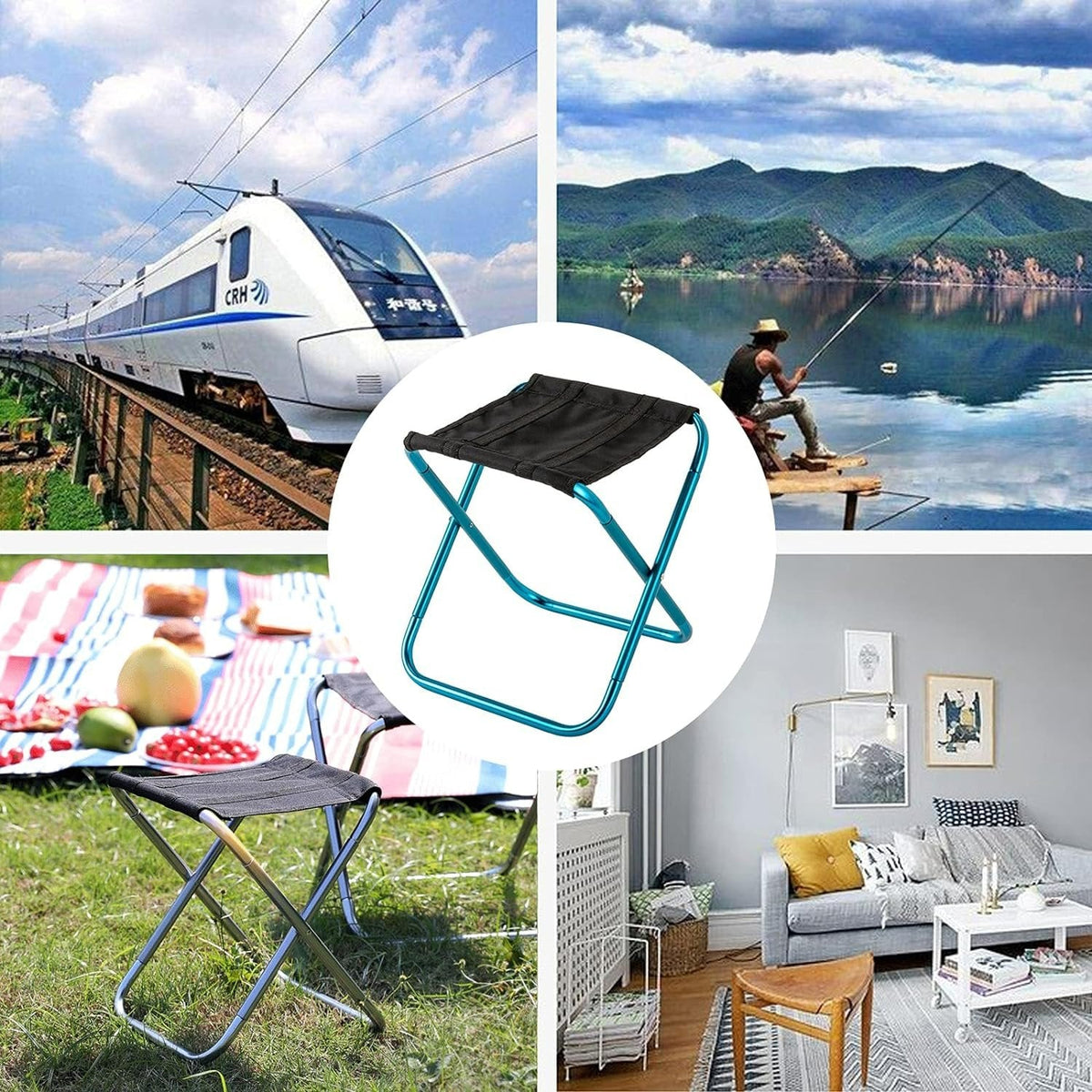 Opvouwbaar Campingkrukje Ultralight Aluminium 100kg Draagkracht Outdoor Visstoel Picknick Wandelen Tuin | Sansoti