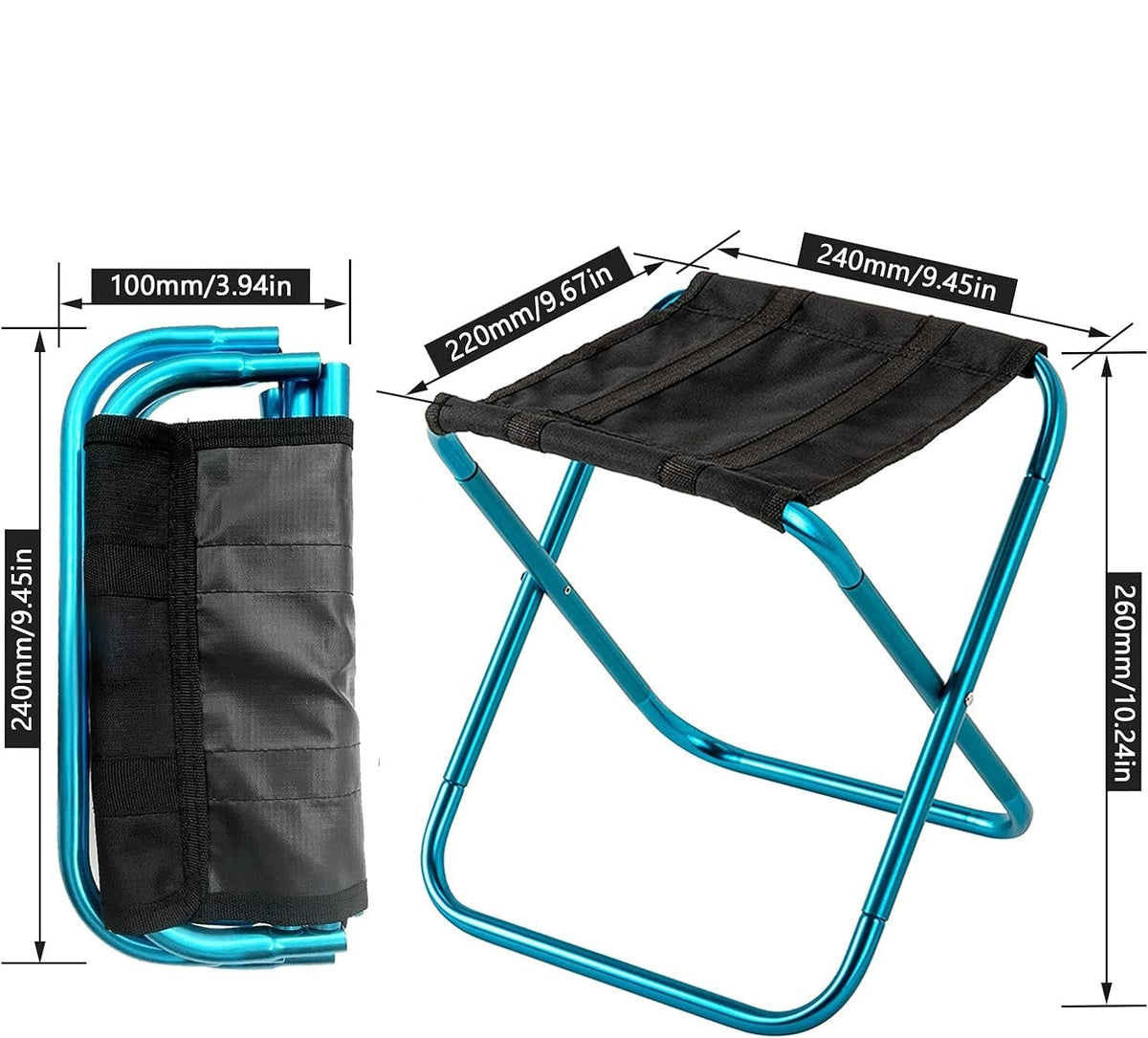 Opvouwbaar Campingkrukje Ultralight Aluminium 100kg Draagkracht Outdoor Visstoel Picknick Wandelen Tuin | Sansoti