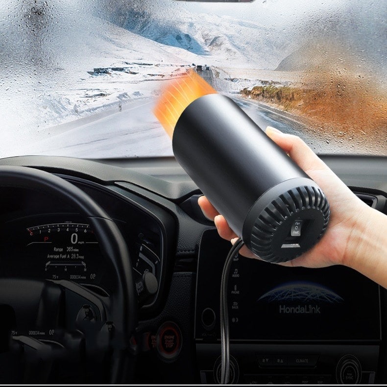 Compact 12V Car Heater with Adjustable Fan and Defrost Function for Clear Winter Visibility | Sansoti