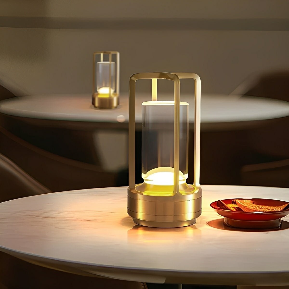 Draadloze Tafellamp Met Usb Oplaadbare Batterij Touch Dimming Led Lantaarn Modern Design Voor Slaapkamer En Woonkamer | Sansoti