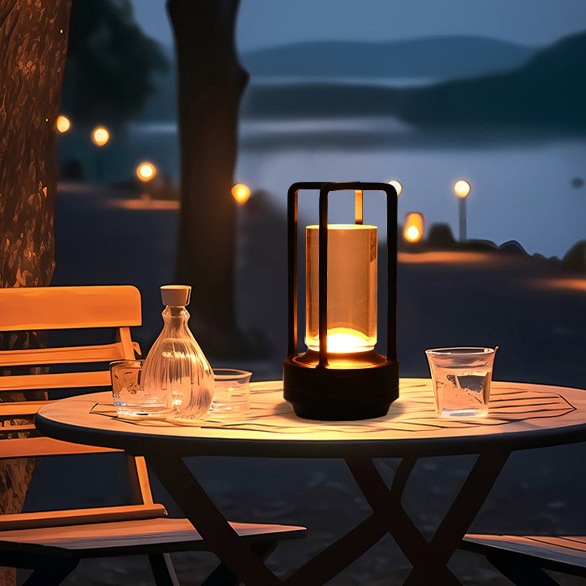 Draadloze Tafellamp Met Usb Oplaadbare Batterij Touch Dimming Led Lantaarn Modern Design Voor Slaapkamer En Woonkamer | Sansoti