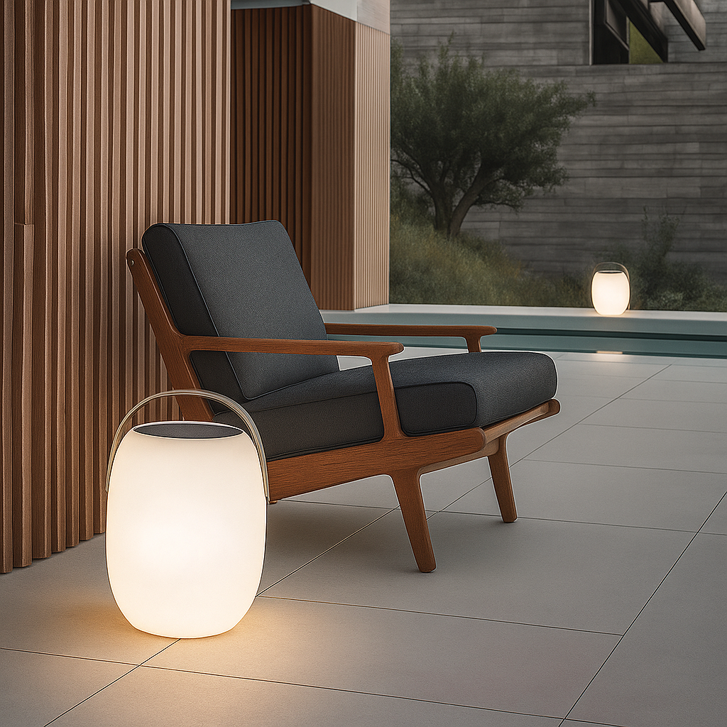 Bezprzewodowe lampy solarne do ogrodu i na taras, LED, nastrojowe oświetlenie, ładowalne, trwałe, lampa zewnętrzna na balkon, energia słoneczna | Sansoti