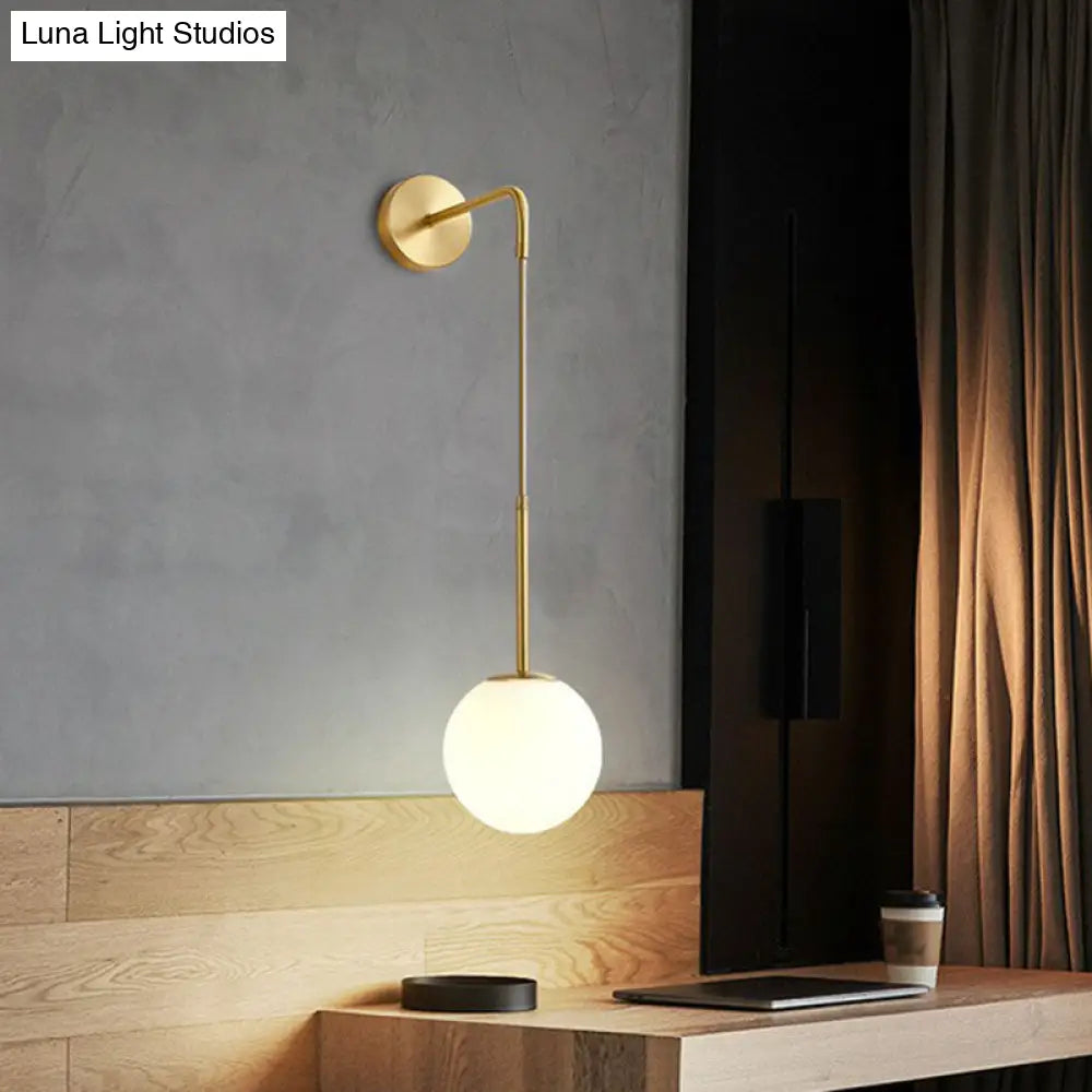 Glazen Globe Wandlamp Metalen Fitting E12 E14 Slaapkamer Woonkamer Hal Modern Sfeervol Interieur Verlichting | Sansoti