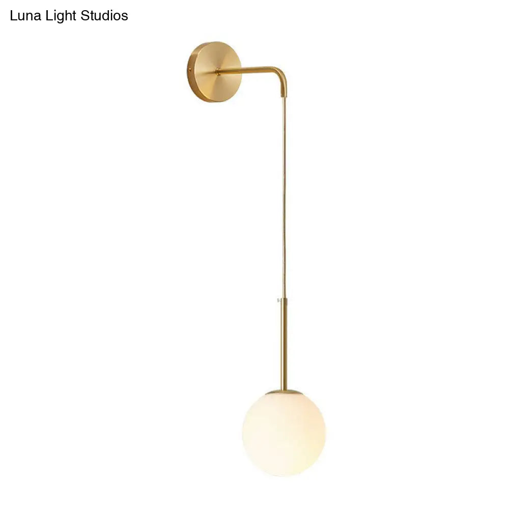 Glazen Globe Wandlamp Metalen Fitting E12 E14 Slaapkamer Woonkamer Hal Modern Sfeervol Interieur Verlichting | Sansoti