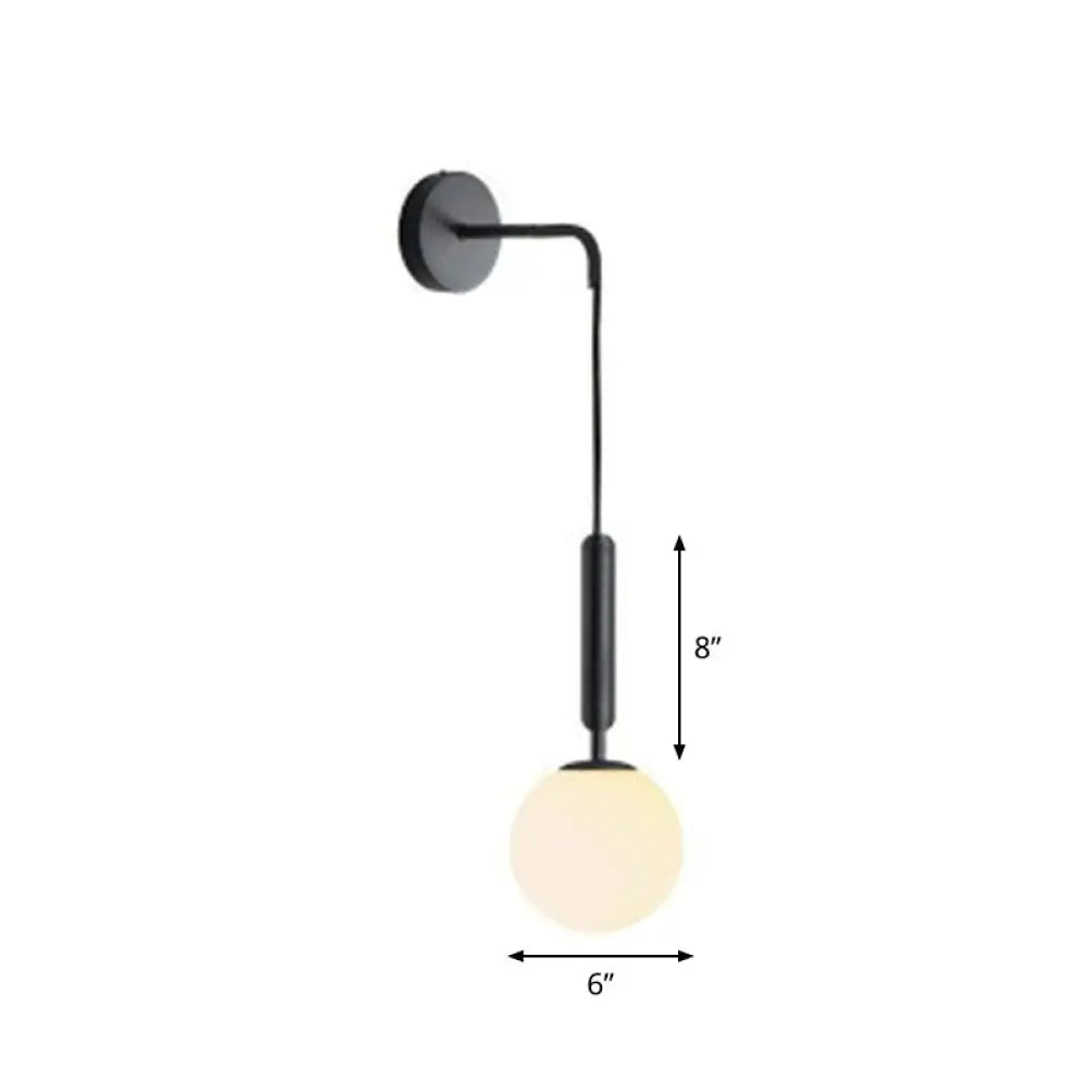 Glazen Globe Wandlamp Metalen Fitting E12 E14 Slaapkamer Woonkamer Hal Modern Sfeervol Interieur Verlichting | Sansoti