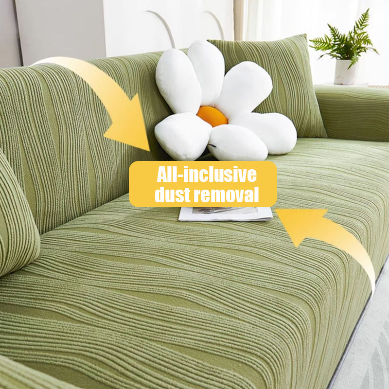 Stretch Jacquard Sofa Cover with Anti-Scratch Protection for Living Room Sofa 1 2 3 4 5 Seats Adjustable Furniture Covers | Sansoti