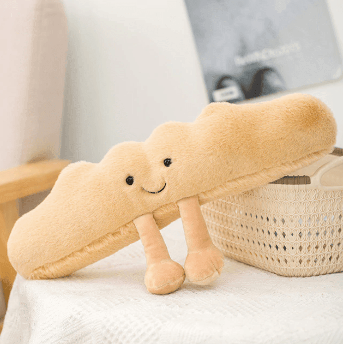 Weiches Plüsch-Kuschelbrot in verspielten Formen für Kinder und Erwachsene | Restfield