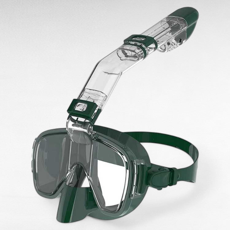 Opvouwbaar Snorkelmasker 180° Panoramisch Zicht Volgelaats Duikbril met Geïntegreerd Ademsysteem Watersport | Sansoti