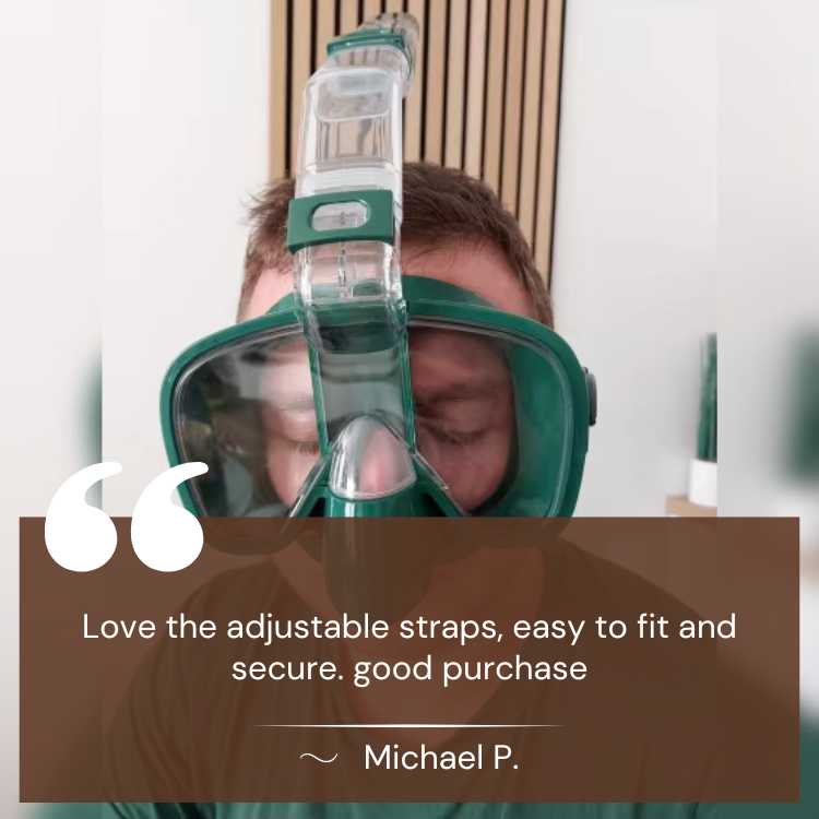 Opvouwbaar Snorkelmasker 180° Panoramisch Zicht Volgelaats Duikbril met Geïntegreerd Ademsysteem Watersport | Sansoti