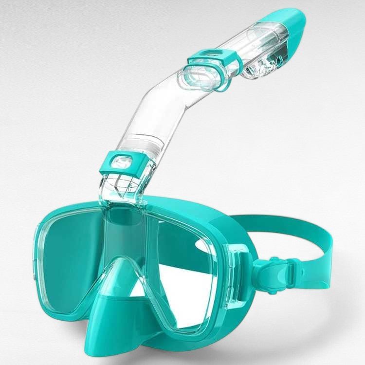 Opvouwbaar Snorkelmasker 180° Panoramisch Zicht Volgelaats Duikbril met Geïntegreerd Ademsysteem Watersport | Sansoti