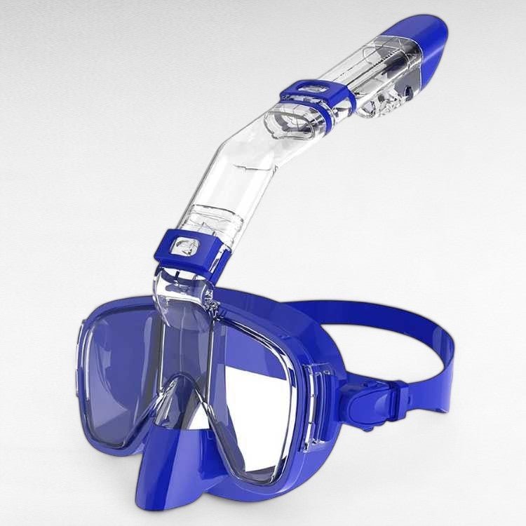 Opvouwbaar Snorkelmasker 180° Panoramisch Zicht Volgelaats Duikbril met Geïntegreerd Ademsysteem Watersport | Sansoti