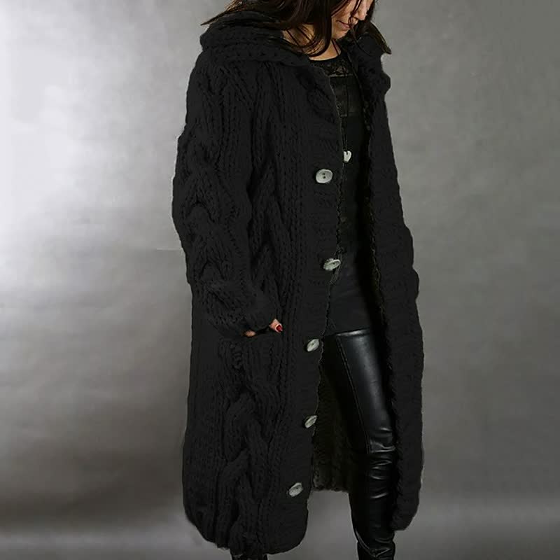 Gefütterte Damenjacke mit Kapuze, wasserabweisend, Wintermodell, Woll-Regenmantel, warme Outdoor-Winterjacke für Damen | Sansoti