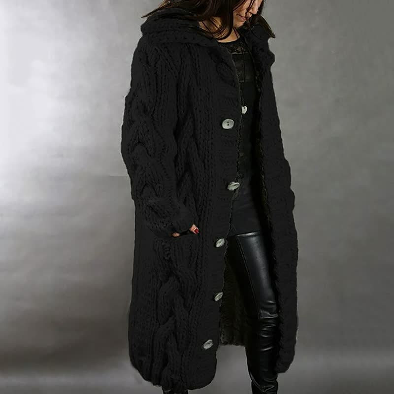 Gefütterte Damenjacke mit Kapuze, wasserabweisend, Wintermodell, Woll-Regenmantel, warme Outdoor-Winterjacke für Damen | Sansoti
