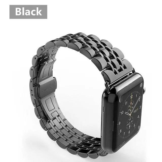Bracelet pour smartwatch avec coque Acier inoxydable 44mm 42mm 40mm 38mm Protection d’écran Bracelet Accessoire | Sansoti