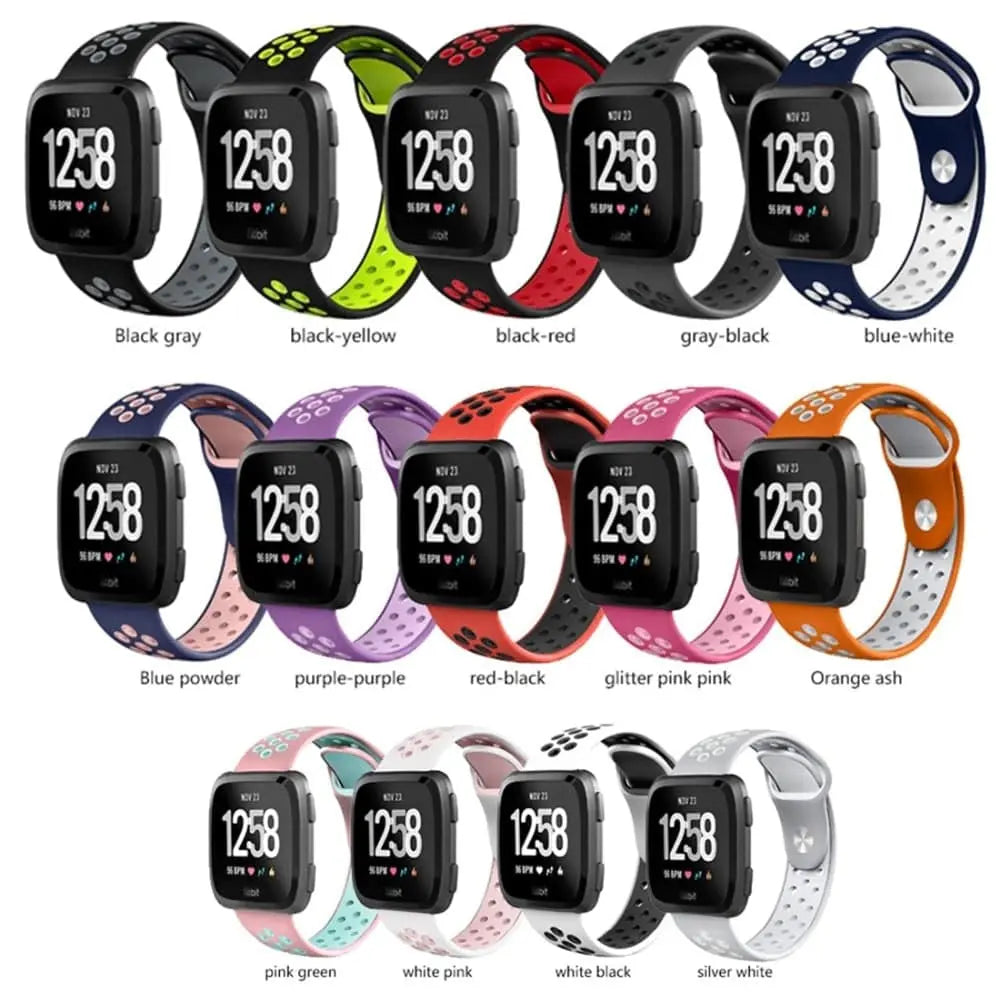 Sports Watch Strap with Sweat-Resistant Layer - Adjustable Fitbit Versa 2 Wristband for Comfortable Training | Sansoti