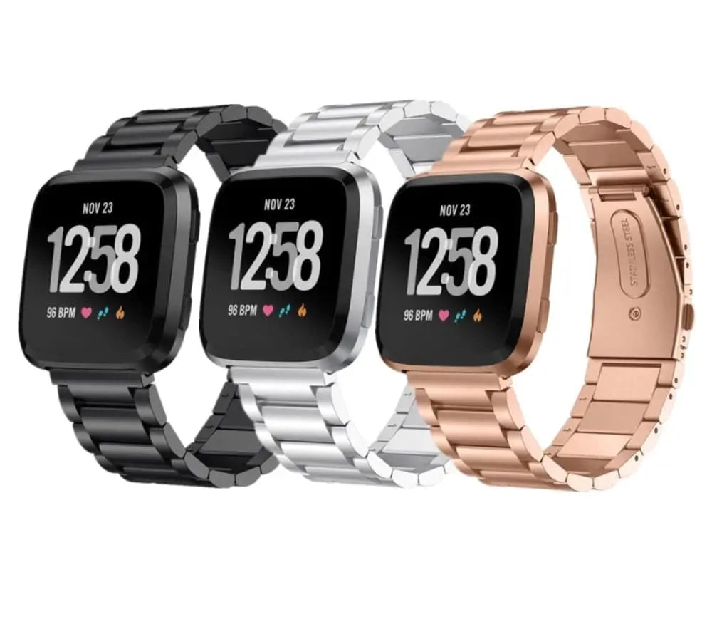 Steel Smartwatch Bracelet for Versa 2 - Adjustable Metal Wristband with Secure Clasp Elegant Watch | Sansoti