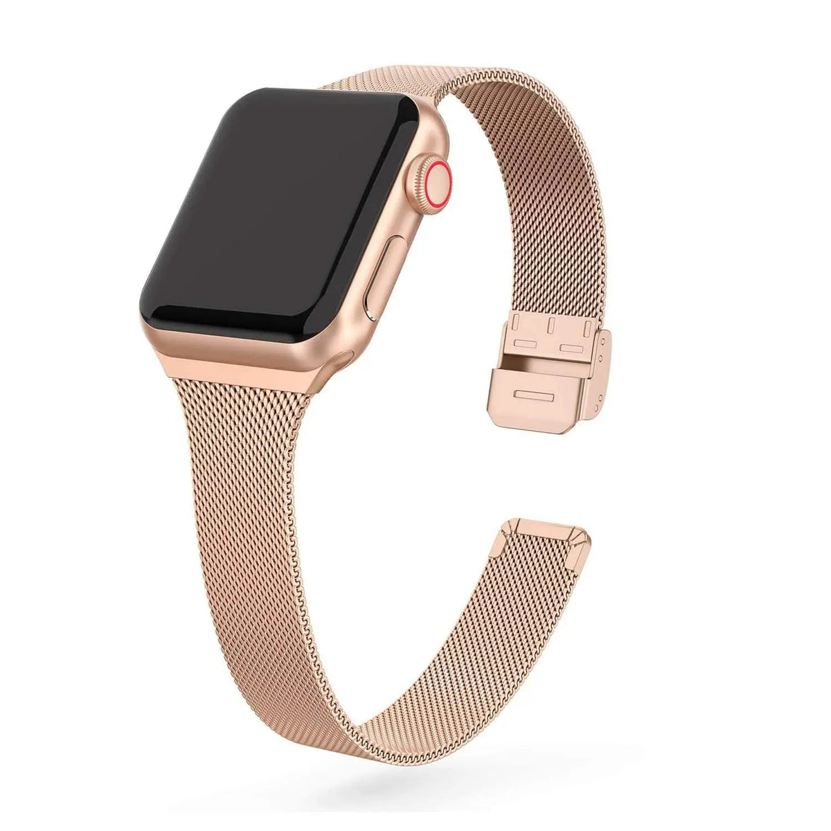 Bracelet de smartwatch en maille d’acier inoxydable 42mm 44mm 46mm 49mm avec fermeture magnétique, réglable | Sansoti